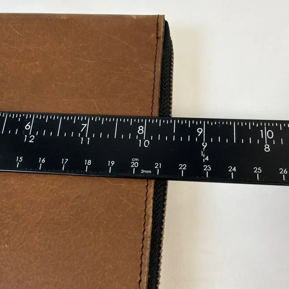 Brand New Earthbound Trading Zip Up Leather Journal With Front Pocket Refillable